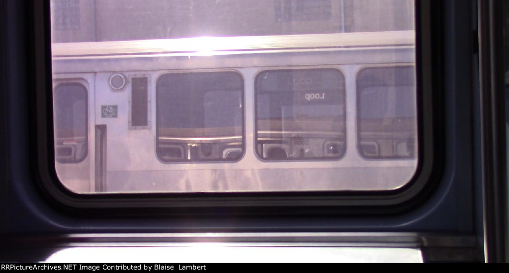 Racing alongside another CTA subway